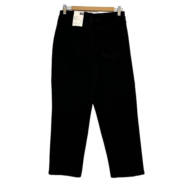 Sonoma Goods for Life Black Checker High Rise Straight Jeans Size 9/29W - Picture 2 of 12